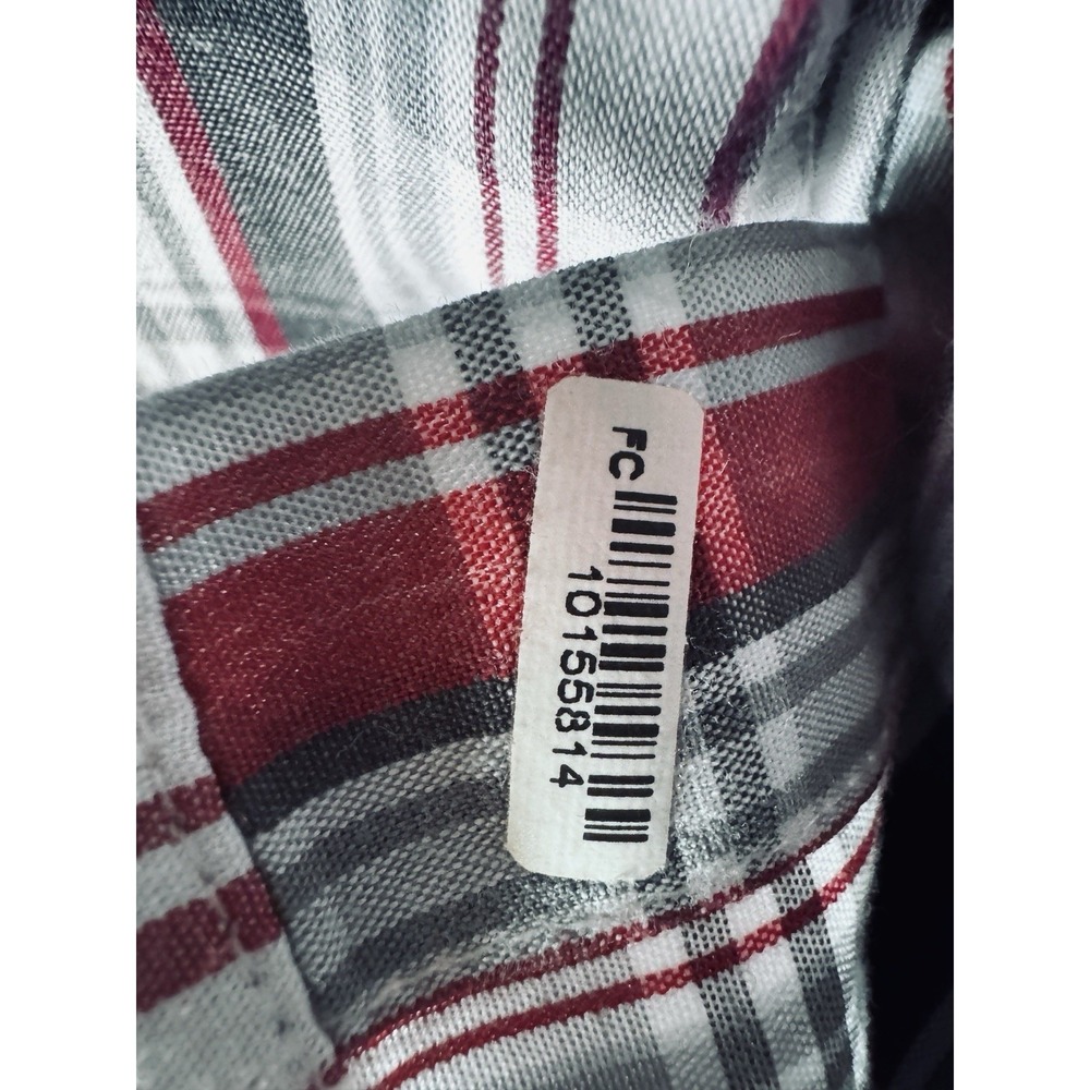 Travis Mathew Button-Up Shirt Large Multicolor Red White Gray-Blue Excellent - Picture 16 of 16